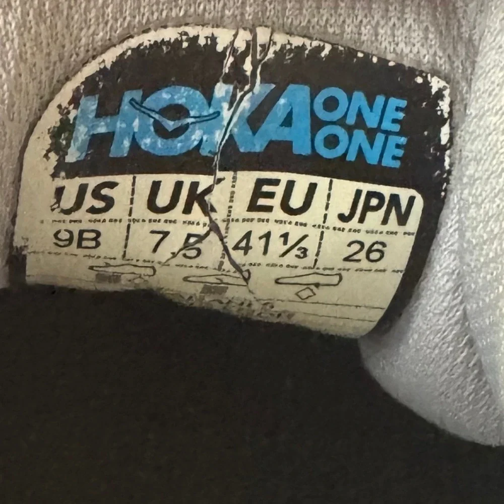Hoka One One Women's Athletic Shoes in White and Gray